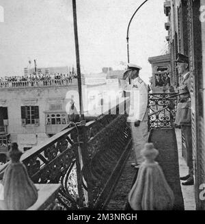 König Georg VI. Besucht Malta 1943 Stockfoto