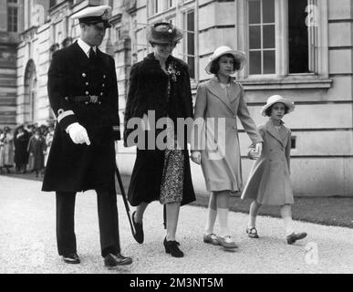 Königin Elizabeth II. Besuchte 1939 das Dartmouth College Stockfoto