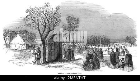 Skaten im Regent's Park, London 1844 Stockfoto