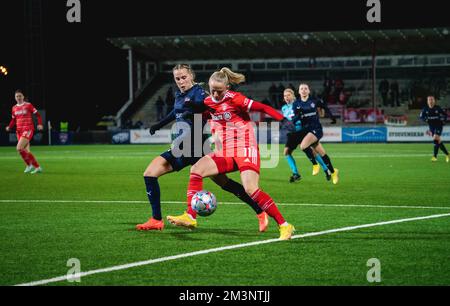 Malmoe, Schweden. 15.. Dezember 2022. Lea Schüller (11) von Bayern München im UEFA Women's Champions League-Spiel zwischen dem FC Rosengaard gegen Bayern München bei Malmö Idrottsplats in Malmö gesehen. (Foto: Gonzales Photo/Alamy Live News Stockfoto