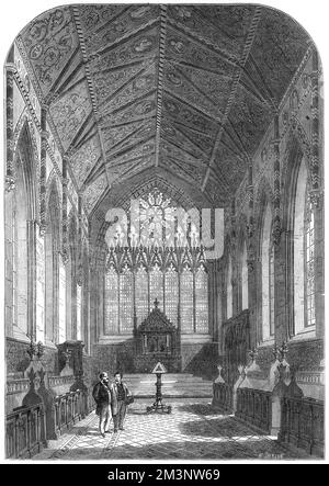 Merton College Chapel, Oxford, 1864 Stockfoto