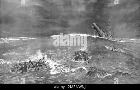 Untergang von H.M.S. Hampshire Stockfoto