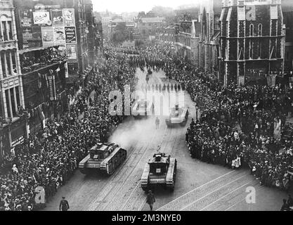 Prozession zum Friedenstag, 19. Juli 1919 Stockfoto