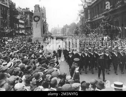 London Peace Prozession, 19. Juli 1919 Stockfoto