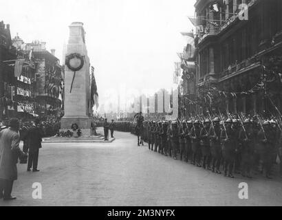 Amerikanische Truppen bei der Siegesparade, 1919 Stockfoto