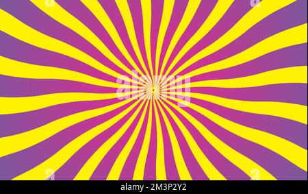 Einfacher Vektor-Hintergrund. Spiralförmige Streifen im Pop-Art-Stil. 12/16/2022, Lombok, Indonesien Stock Vektor