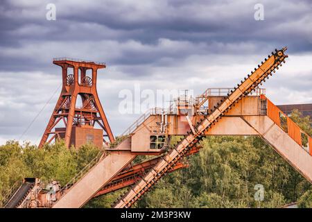 Zollverein - unesco-Gedenkanlage mit Bergwerken, Kohleverkokung im Industriegebiet Deutschlands. Reiseziel Stockfoto