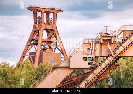 Zollverein - unesco-Gedenkanlage mit Bergwerken, Kohleverkokung im Industriegebiet Deutschlands. Reiseziel Stockfoto