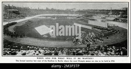 Feierliche Eröffnung des Olympiastadions in Berlin Stockfoto