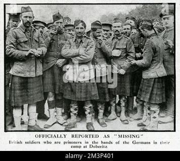 Alliierte Soldaten im Kriegsgefangenenlager Doberitz, Deutschland, 1. Weltkrieg Stockfoto