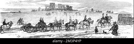 Militärmanöver auf der Salisbury Plain Stockfoto