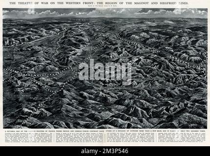 Theater des Krieges an der Westfront von G. H. Davis Stockfoto