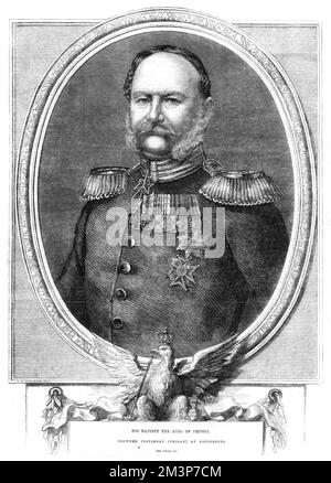 Wilhelm I. von Deutschland, König von Preußen, 1861 Stockfoto