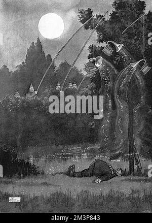 Deutsche Verstöße gegen die Haager Konvention durch Heath Robinson Stockfoto