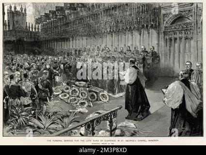 Begräbnis von Prinz Albert Victor, Herzog von Clarence & Avondale Stockfoto