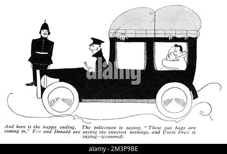 Gasbetriebenes Auto von Annie Fish, 1. Weltkrieg Stockfoto