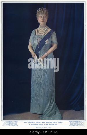 Königin Mary von Teck (1867 - 1953), Königin Gemahlin zu George V. für König George V. zum Silbernen Jubiläum im Jahr 1935, ein Jahr vor dem Tod ihres Mannes. Datum: 1935 Stockfoto
