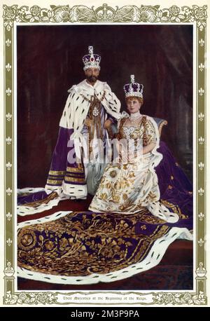 Krönung von König George V. und Königin Mary Stockfoto