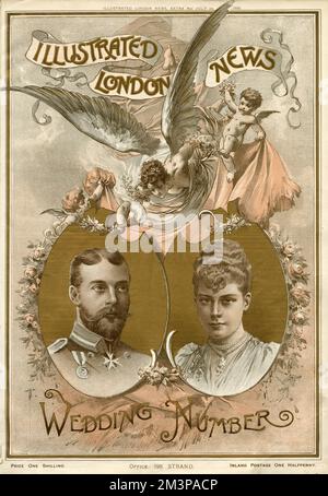 Königliche Hochzeit 1893 von Herzog und Herzogin von York Stockfoto