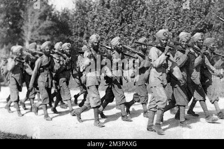 Sikhs der Indischen Armee in Frankreich während des Ersten Weltkriegs Stockfoto