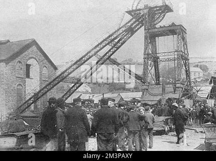 Senghenydd-Katastrophe in der Universal-Zeche, 1901 Stockfoto