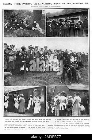 Senghenydd Universal Colliery Disaster, Wales, 1913. Stockfoto