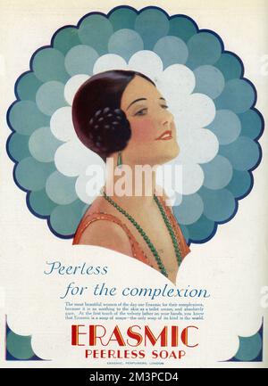 Werbung für Erasmic Soap 1928 Stockfoto