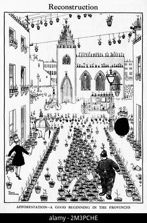 Rekonstruktion von William Heath Robinson, Cartoon aus dem 1. Weltkrieg Stockfoto