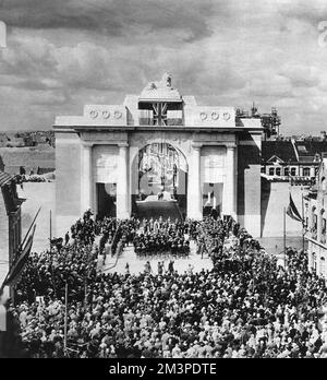 Menin-Tor-Denkmal, Ypern 1927 Stockfoto