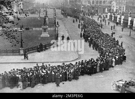 Schlange für das Grab des unbekannten Kriegers, 1920 Stockfoto