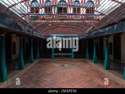 Chettiar Mansion Courtyard, Tamil Nadu, Kanadukathan, Indien Stockfoto