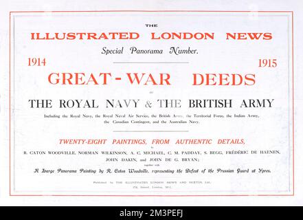 Titelseite von Great war Deeds, Illustrated London News Stockfoto