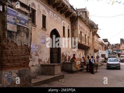 Alte historische Haveli, Rajasthan, Nawalgarh, Indien Stockfoto