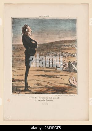 Le rève de l'Inventeur du fusil à aiguilles Honoré Daumier (1808-1879). Lithografien Stockfoto