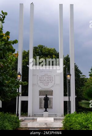 Französisches Kriegsdenkmal, Pondicherry, Puducherry, Indien Stockfoto