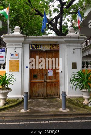 Lycee francais im french Quarter, Pondicherry, Puducherry, Indien Stockfoto
