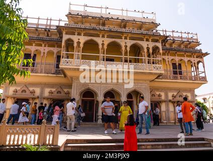 Mubarak Mahal im Stadtpalast, Rajasthan, Jaipur, Indien Stockfoto