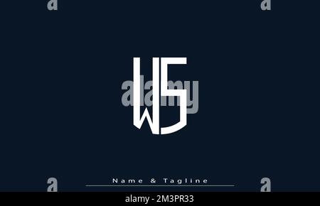 Alphabet Buchstaben Initialen Monogramm Logo WS , SW Stock Vektor