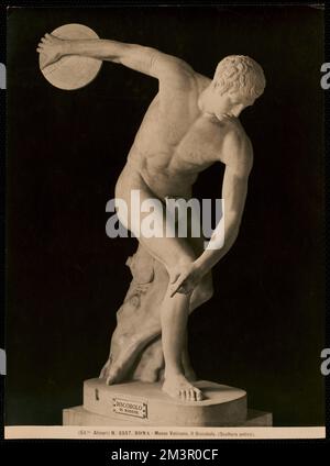 Rom - Museo Vaticano. Il Discobolo. (Scultura antica), Antiquitäten, Skulptur, Diskuswerfen, Myron, Aktiv im 5.. Jahrhundert v. Chr Discobolus. Nicholas Catsimpoolas Kollektion Stockfoto