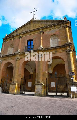 kirche und Kloster S. Maria di Gesù di montesalvo aus dem 16. Jahrhundert enna sizilien italien Stockfoto