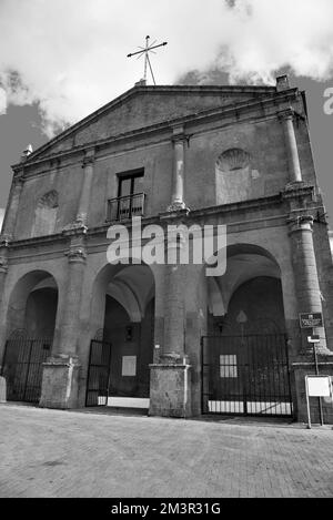 kirche und Kloster S. Maria di Gesù di montesalvo aus dem 16. Jahrhundert enna sizilien italien Stockfoto