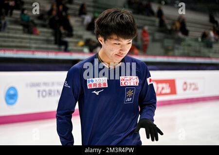 Kao MIURA (JPN), während der Senior Men Practice, beim ISU Grand Prix of Figure Skating Final 2022, in Palavela, am 8. Dezember 2022 in Torino, Italien. Kredit: Raniero Corbelletti/AFLO/Alamy Live News Stockfoto