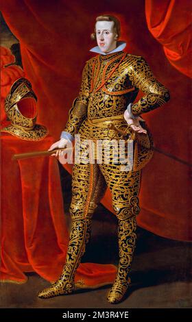 König Philip IV. Von Spanien. Porträt von Philip IV. (1605-1665) in Parade Armor von Gaspar de Crayer (1584-1669), Öl auf Leinwand, c. 1628 Stockfoto