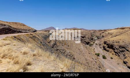 Landschaft am Kuiseb Pass, Kuiseb Canyon an der Road C14, Namibia Stockfoto