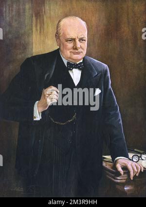 Der Britische Premierminister Winston Churchill Stockfoto