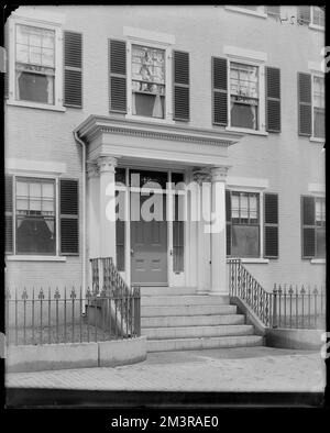 Salem, 12 Chestnut Street, Außeneinsatz, Captain Jonathan Hodges Haus, Häuser, Türen und Türöffnungen, Hodges, Jonathan, 1764-1837. Frank Cousins Glass Plate Negatives Collection Stockfoto