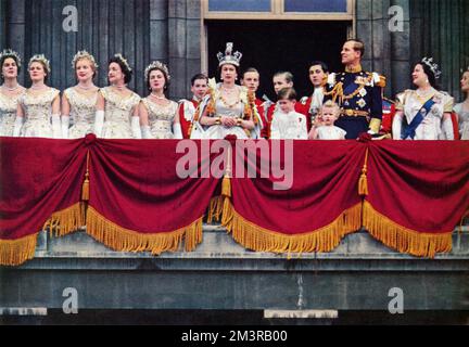 Die Krönung von H. M. Königin Elisabeth II Stockfoto