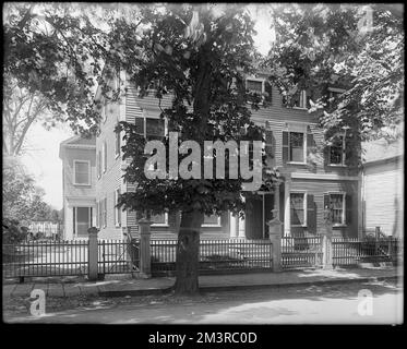 Salem, 142 Federal Street, außen, Cook-Oliver Haus, Häuser. Frank Cousins Glass Plate Negatives Collection Stockfoto