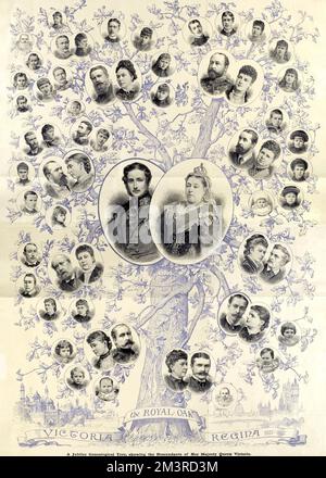 1887 Jubiläumsbaum der Königin Victoria Stockfoto