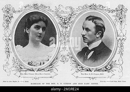 Mary Leiter und Hr. G.N. Curzon Stockfoto